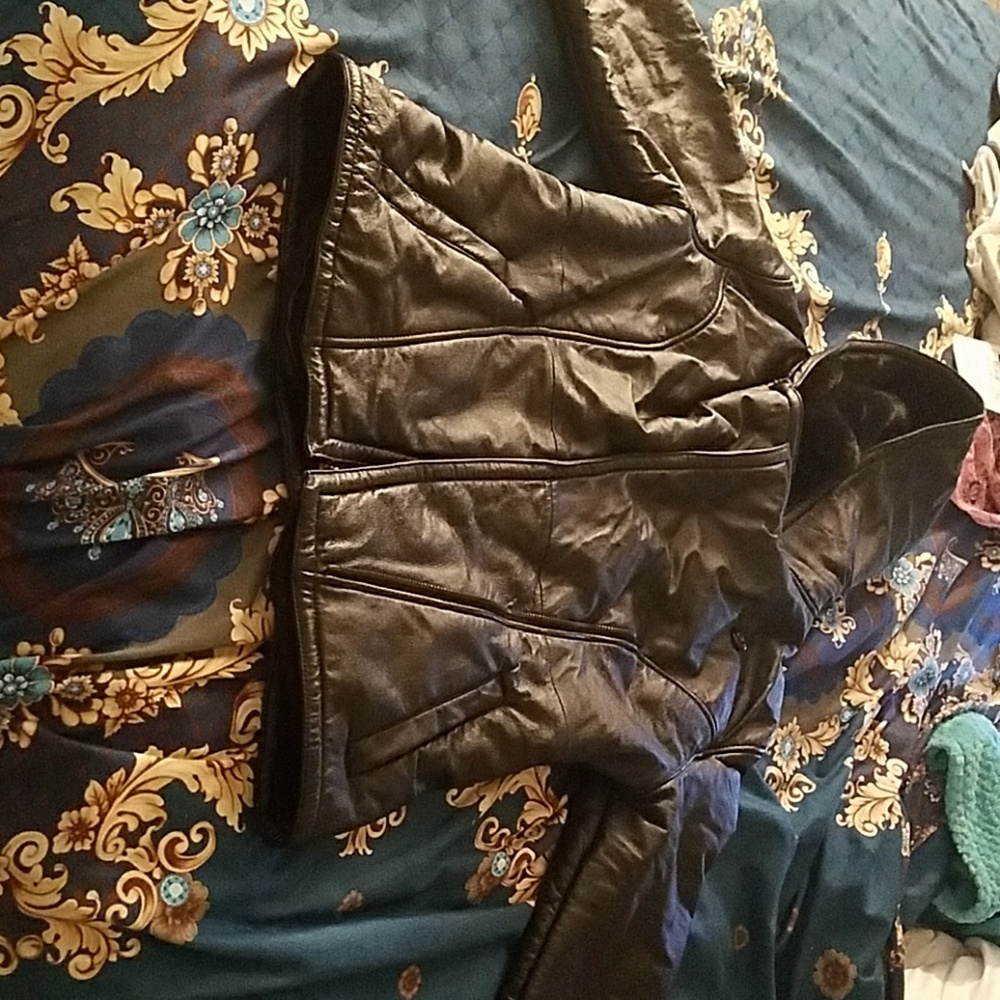 Leather coat